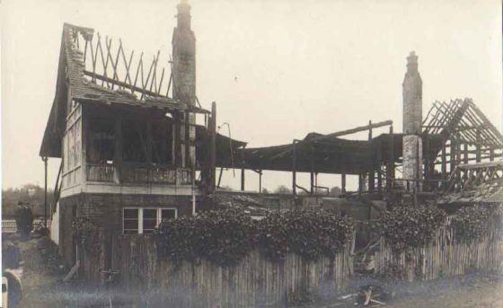 Nevill cricket pavillion after arson attack